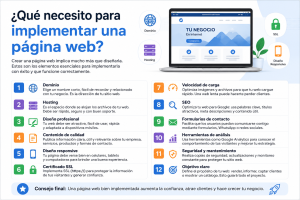 ¿Qué necesito para implementar una página web? Guía rápida para empezar